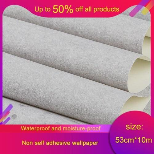 10M Retro Nostalgic Cement Gray Vegan Industrial Wind PVC Wallpaper Tea Shop Restaurant Bar Restaurant Clothing Store Wallpaper