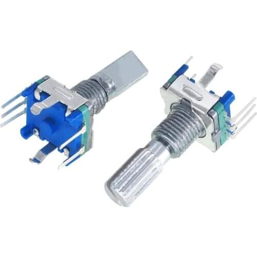 15mm 20mm Rotary Encoder Switch EC11 Audio Digital Potentiometer Encoding Switch Circular Half Handle Shaft