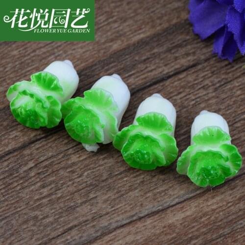 2pcs 1x2cm Chinese cabbages doll house miniatures cute fairy garden gnome moss terrarium decor bonsai Figurines Miniature