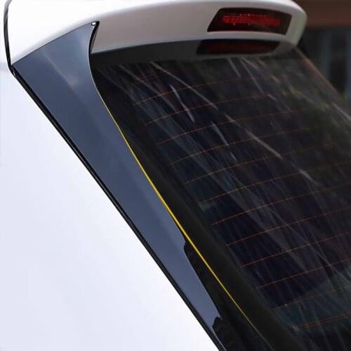 2PCS Rear Window Side Spoiler Splitter Glossy Black For Skoda Kodiaq 2017-2021 Karoq 2018-21 Exteriors Modified Car Accessories