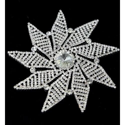 20Pcs Wedding Dress Crystal Rhinestone Appliques Dazzling Glass Material High Quality Strass Patch