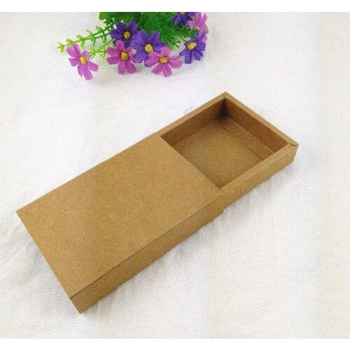 24PCS/Lot Free Shipping Gift box Jewelry box Retail Kraft Paper Drawer Box Gift Kraft Power Bank Packaging Cardboard Boxes
