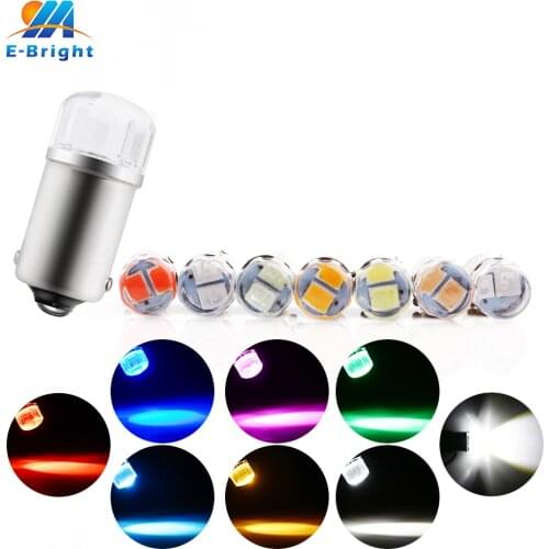 50pcs DC 6 volt BA9S 5630 2 SMD Led Bulb Flashlight Pinball Machine Toy Game Car Warm White Blue Amber Waterproof 6V H6W T11 T4W