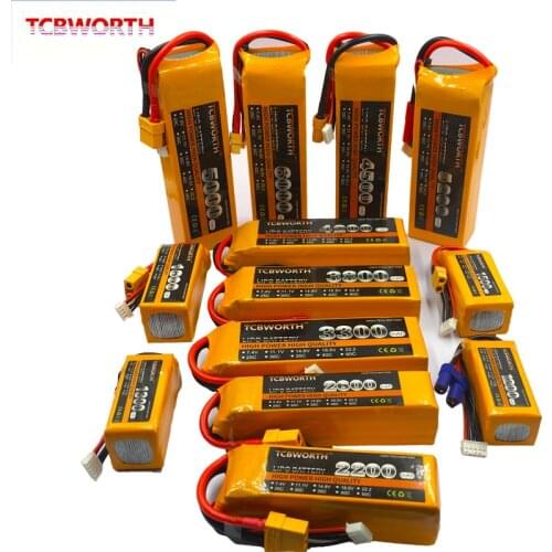14.8V RC LiPo Battery 4S 2200mAh 2600mAh 3300mAh 4000mAh 5200mAh6000mAh 25C 35C 60C For RC Airplane Drone Helicopter Quadrotor
