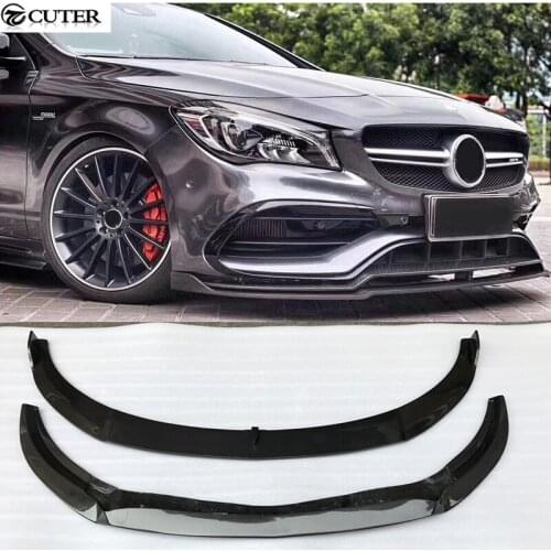 C117 W117 CLA220 CLA260 CLA45 P style Carbon Fiber Front Bumper Lip Spoiler for Benz W117 CLA45 PAKTECHZ STYLE 2014-2015