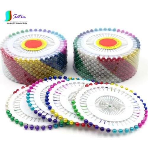 Color Ball Needle Locating Pearl Needle Cutting Fixed Needle Beads Garment Accessories Tool Blue Green Red Purple White S335P
