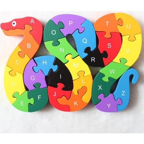Wooden ABC Alphabet Number Learning Toys For Children 3D Puzzles Jigsaw Intelligence Toys Boys and Girls Birthday Xmas Gift
