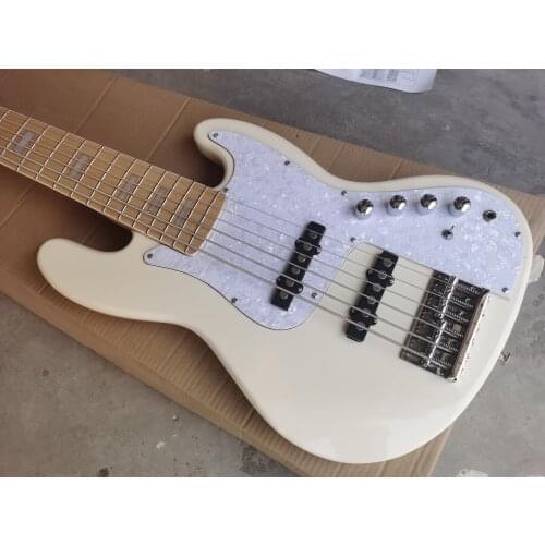 Cream white guitar, good quality, can be customized according to requirements