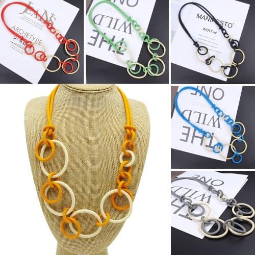 Gothic Big Pendant Necklace Colorful Neck Chain Designer Rubber Necklace Spiritual Non Tarnish Jewelry For Women Cheap Stuff