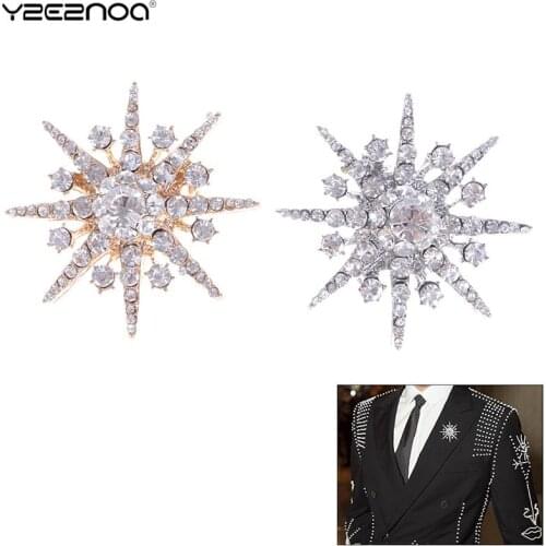Crystal Star Brooches For Women 2021 Snowflake Brooch Pins Voor Vrouwen Jewelry Wholesale/Dropshipping