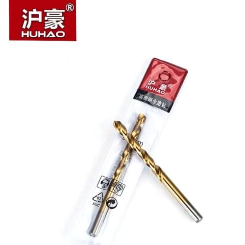 HUHAO 10 Pcs Twist Drill Bits TIN Coated Drill Bits Dia. 1.0-6.9mm Drilling Stainless Steel M2 High Speed Steel Alloy Metal Tool