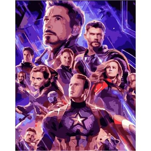 Painting By Numbers Dropshipping Movie Animated Characters Figure Decor Posters and Prints Modern Living room Artwork Picture