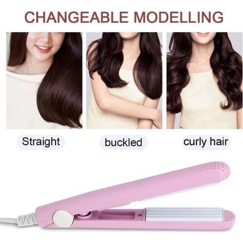 Ceramic Mini Hair Curler 2-in-1 Hair Straightener Quick Hair Styling Long-Lasting Effect SANA889