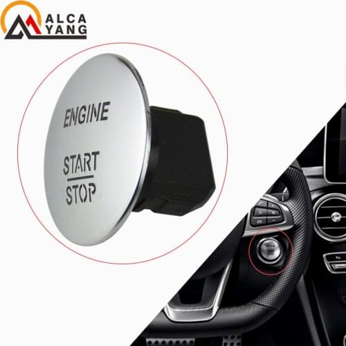 Keyless Go Start Stop Push Button Engine Ignition Switch 2215450714 Silver For All Benz Models With One-click Start Switch