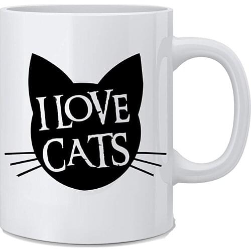 I Love Cats Funny Cat Mug Coffee Mug Gift