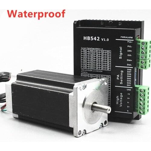 Nema 23 Waterproof double shaft Stepper Motor Kit 57BYG250-112 2.8N.m + Digital Driver HB542