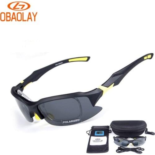 OBAOLAY Polarized Bicycle Glasses Men MTB Sunglasses UV400 Cycling Eyewear Women Bike Goggle Sport glasses