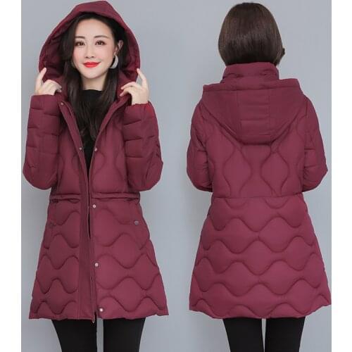 2021 New Winter Women Jacket Hooded Cotton Padded Female Winter Coat Womens Parka High Quality Warm Outwear