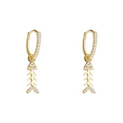 New fishbone Earrings Korean fashion versatile retro style earrings high grade Earrings