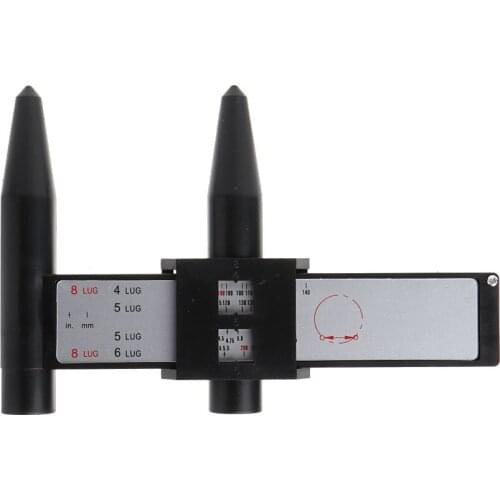 OOTDTY 4 5 6 8 Holes Lug Wheel Bolt Pattern Gauge Quick Measuring Measurement Hand Tool