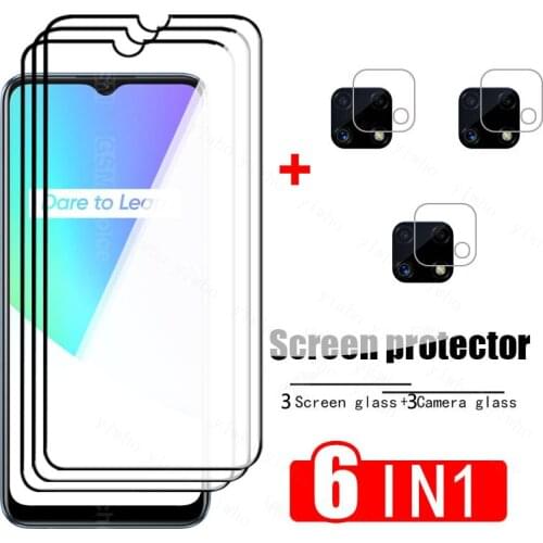 Tempered Glass Phone Film For OPPO Realme C25 Full Cover Screen Protector Glass On OPO Realmy C 25 C25 Camera Lens Safety Film