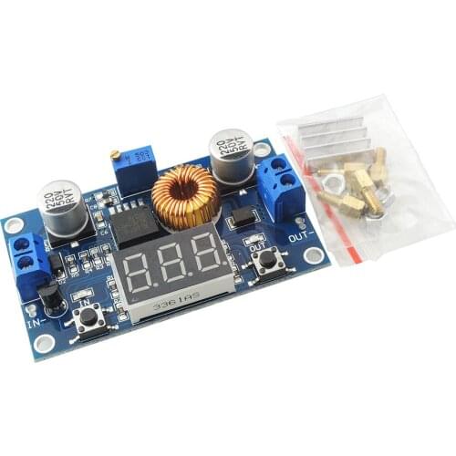 5A 75W high-power DC-DC Constant Voltage Power Supply Adjustable Set Down Voltage module voltmeter display better LM2596