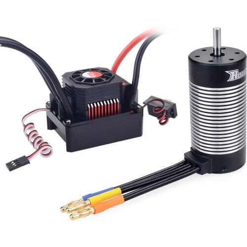 Rocket 3674 Waterproof Brushless Sensorless Motor 2250KV 1900KV 1580KV w/120A ESC for 1/8 1/10 RC Car
