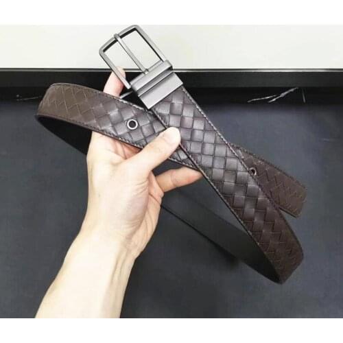 Luxury Mens Belts Fashion Alloy Buckle Belts Mens High-quality Cowhide Woven Fashion Denim Belts