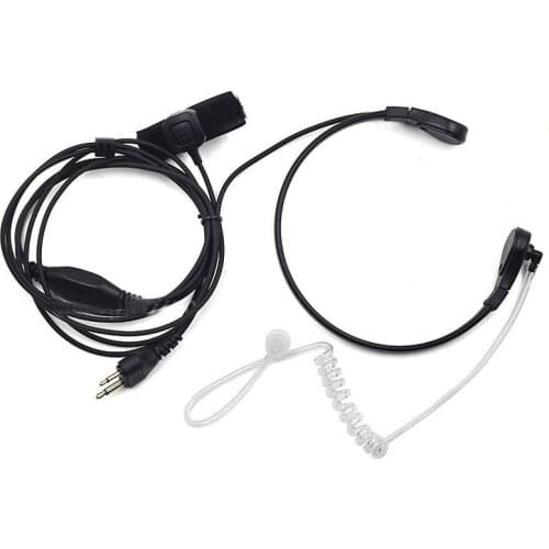 Covert Air Tube Earpiece Throat Controlled Finger PTT Mic Headset For ICOM IC-A4 IC-A5 ICA3 IC-A110 IC-F3GS Maxon SL25 Ham Radio