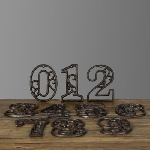 Antique Style Home Garden Decor Cast Iron Numbers