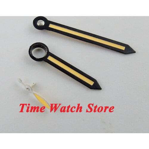Luminous Black orange color watch hand fit for 6497 6498 ST36 serial hand winding movement H28