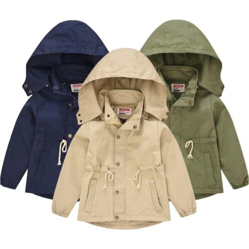 2021 New Teenager Spring Autumn Boys Sweatshirt Coat Long Style Detachable hat Hooded jacket For Kids Children Windbreaker