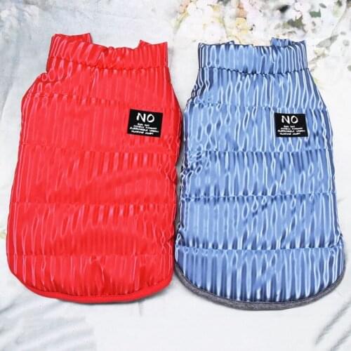 Warm Dog Clothes Windproof Winter Pet Dog Coat For Small Large Dog Laser Fabric Vest Jacket Cotton Padded Clothing Puppy Outfits