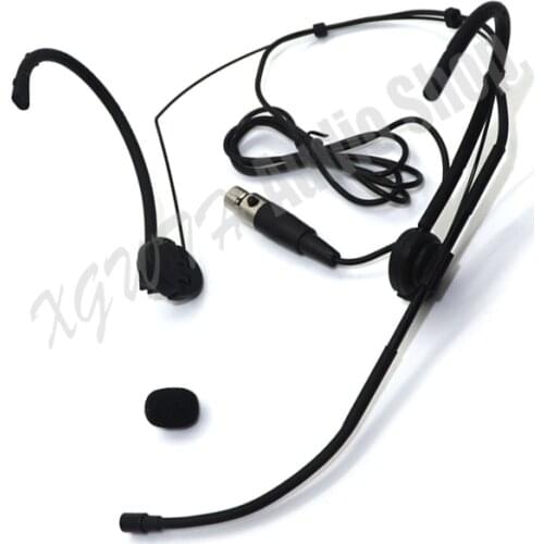 Xgwth Mini XLR 4 Pin TA4F 4PIN Headband Headworn Mic Earhook Condenser Headset Microphone For Shure Wireless System Bo