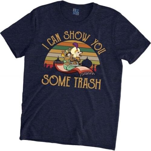 I Can Show You Some Trash Vintage Retro T Shirt Funny Racoon Opossum Didelphimorphia