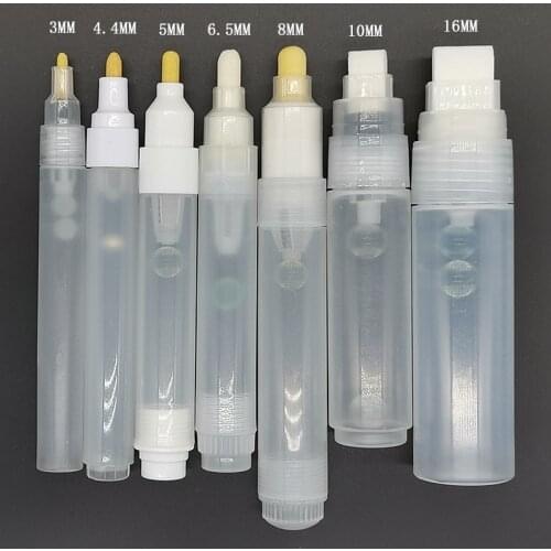 1Pcs Plastic Empty Pen Rod 3mm 5mm 6.5mm 8mm 10mm Barrels Tube For Graffiti Pen Liquid Chalk Markers Paint Pen Accessories