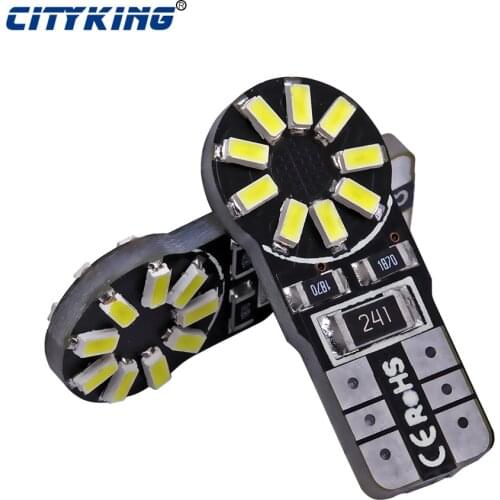 10pcs/Lot t10 led canbus T10 18led 3014 smd LED No OBC Error 194 168 W5W T10 LED canbus Interior Instrument Light bulb White