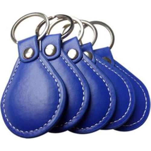 20pcs/Lot S50 Chip (High- Grade Leather) 125KHZ/13.56MHZ RFID Proximity NFCToken Keyfob Keychains for Access Control system