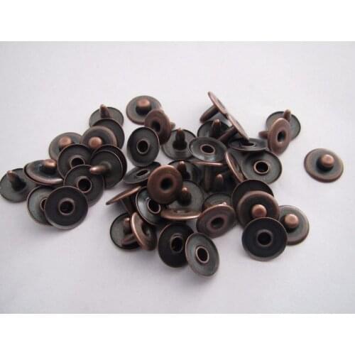 Free shipping 9.5mm brass rivet for jeans plating antique copper jeans button nail 200set