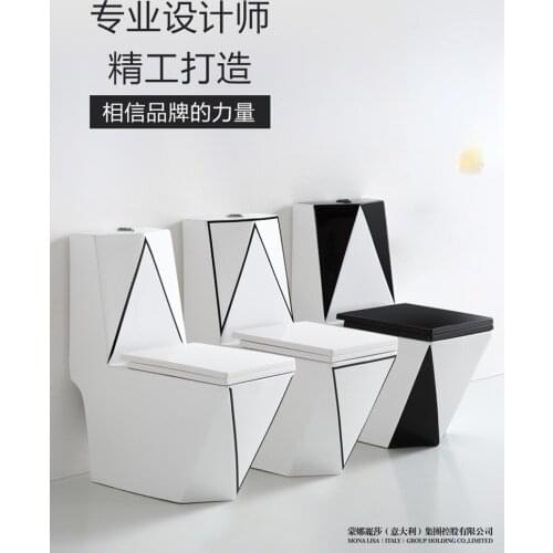 Household toilet European black ordinary water pumping color ceramic toilet siphon large diameter toilet