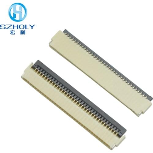 FFC/FPC Connector 0.5mm Pitch H1.0 Front Plug And Back Lift Soft Flat Cable 6P/8P/10P/12P/20P/24P/30P/40P