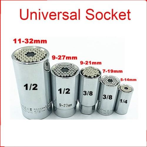 Ratchet Socket 5-14mm /7-19mm /9-21mm / 9-27mm/ 11-32mm Sleeve Spanner Ratchet Wrench Car Hand Tools Repair Kit Christmas Gift