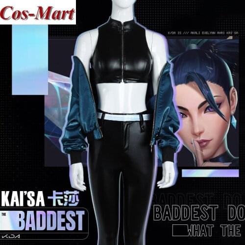 Hot Game LOL Kaisa Cosplay Costume K/DA Girl Group BADDEST Fashion Uniform Unisex Activity Party Role Play Clothing Custom-Make
