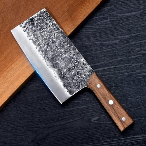 Hand Made Forged Kitchen Knife Chinese Kitchen Knives 7Cr17mov Forged Cooking Knife Stainless Steel Sharp Blade Cleaver