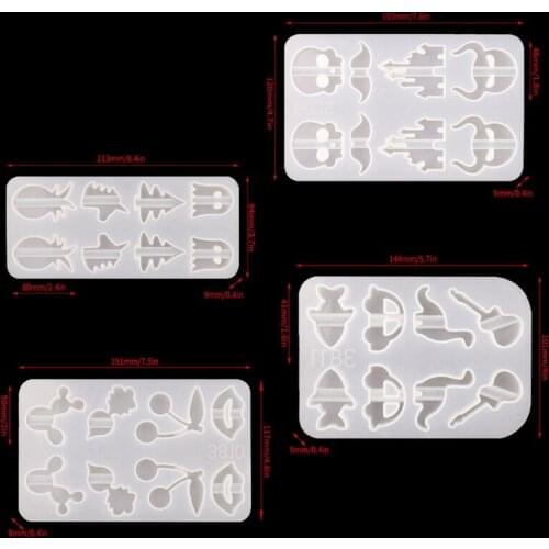 Crystal Epoxy Resin Mold Fruit Animal Straws Decoration Buckle Silicone Mould DIY Crafts Jewelry Decorative Casting Tool