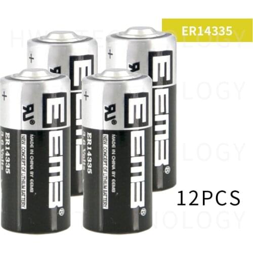 12pcs EEMB ER14335 2/3AA 3.6V 1650mAh Lithium Battery Brand New Free Shipping