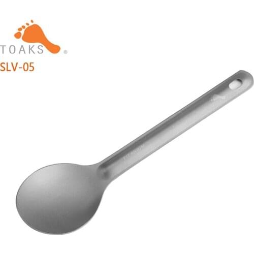 TOAKS Outdoor Camping Picnic Spoon Ultralight Titanium Spoon Outdoor Tableware 165mm 0.4oz
