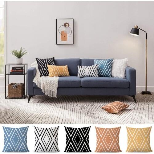 Pillow Cover Velvet Cushion Cover 45*45 Decorative Pillows for Sofa Home Decor Boho Aztec Polyester Blend Square Pillowcase