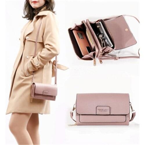 New Womens Wallet Korean Clutch Bag Credit Card Holder Womens Large Capacity Crossbody Shoulder Bag Mobile Wallet Portefeuille