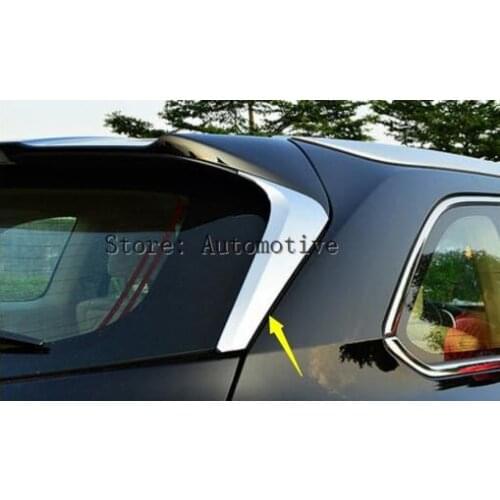 Fit For Toyota Highlander Kluger 2014 2015 2016 2017 Chrome Rear Window Side Spoiler Wing Trim Cover Pillar Post Garnish Molding
